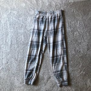 Stillwater Fleece Jogger PJ Pants - White plaid - XL